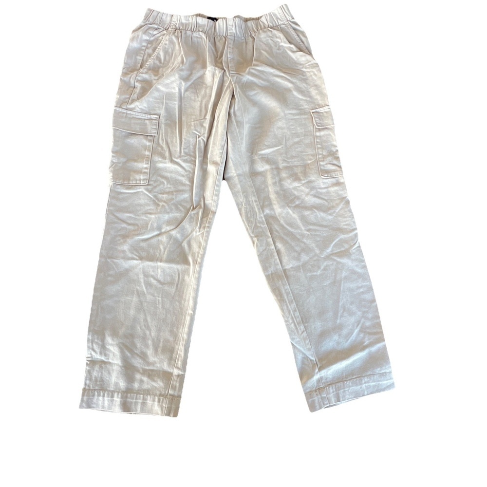 GAP womens Tan High Rise beige preppy coastal wide leg Size L. BS